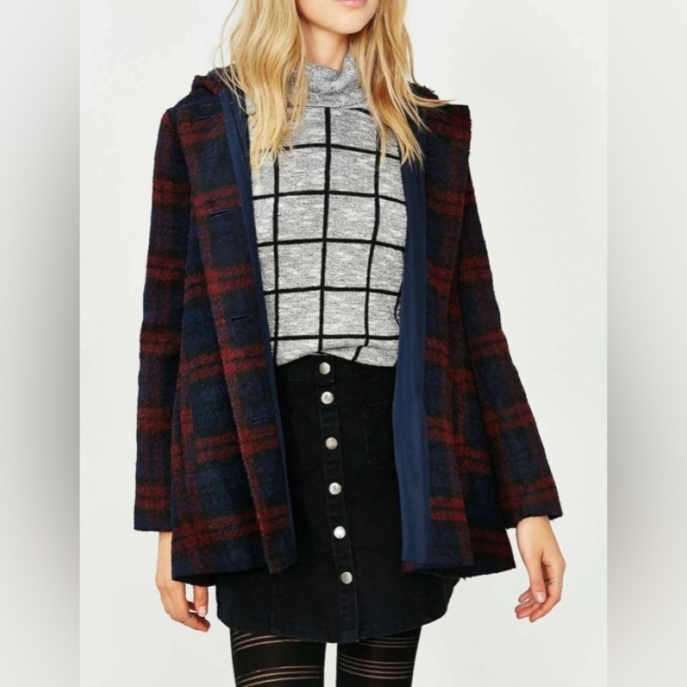 BB Dakota Kellen‎ Plaid coat size XS